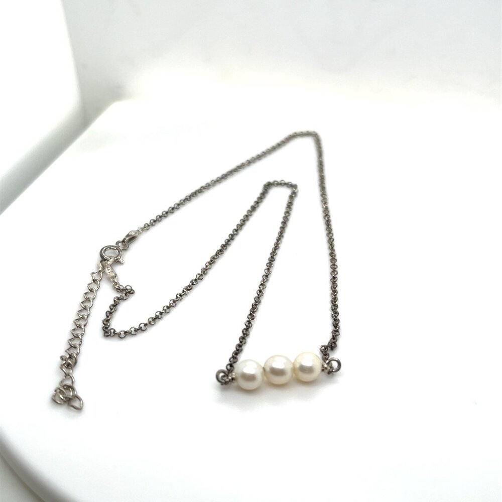 Sterling Silver and Pearl Necklace